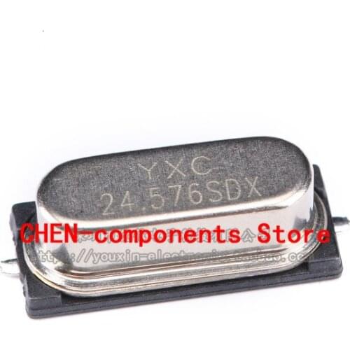 10pcs SMD passive crystal oscillator/HC-49SMD 24.576MHz 20ppm 20PF X49SM24576MSD2SC