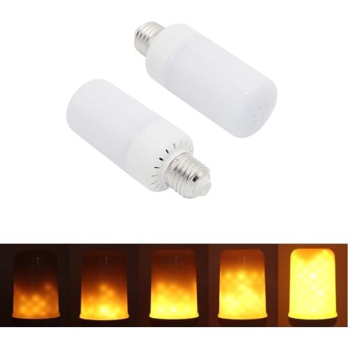 15W E27 E14 Simulation Flame Effect LED Light Bulb 85-265V Corn Lamp Emulation Fire Flicker Decoration lamp Flameless Lamparas