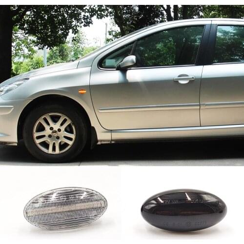 2PCS For Peugeot 307 206 407 107 607 Citroen C1 C2 C3 C5 LED Dynamic Turn Signal Light Flowing Side Marker Indicator Light