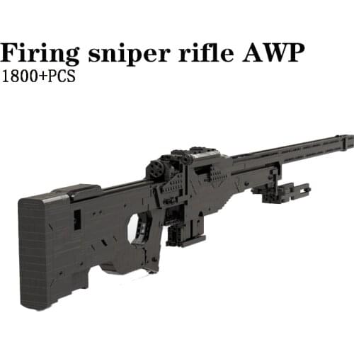 2000PCS Kids Building Blocks Toys Gun AWP MOC Bricks Assembly Gun AWM Model Set Adult High Difficulty Sniper Rifle Toys