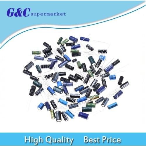 210Pcs 25 Value 0.1uF~220uF Electrolytic Capacitors Assortment Kit Set
