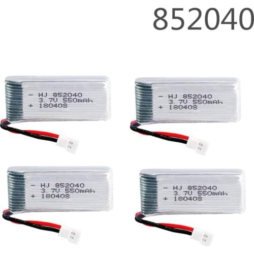 4pcs * 3.7V 550mAh 25c Lipo Battery for JXD 523 523W H43WH 852040 3.7 V 550 mAh RC Quadcopter Drone