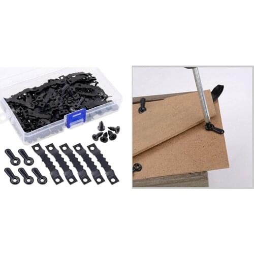 400pcs/set Iron Picture Hangers Kit Picture Hangers Photo Turn Button Fixing Hardware for Craft Hanging Photos