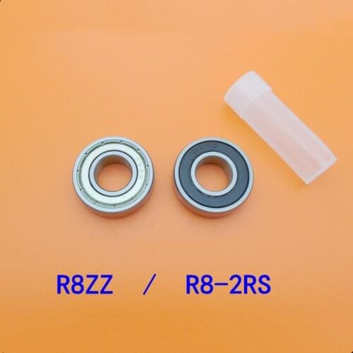 50pcs R8ZZ R8-2RS 1/2" x 1 1/8" x 5/16" inch Deep Groove Ball Bearing R8Z R8-2Z R8RS R8 2RS 12.7 x 28.575 x 7.938 mm
