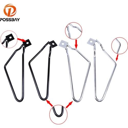 POSSBAY Motorcycle Parts Saddle Bag Support Bars Mount Bracket For Harley Sportster XL Dyna Fat Bob Bicycle Bag Brackets