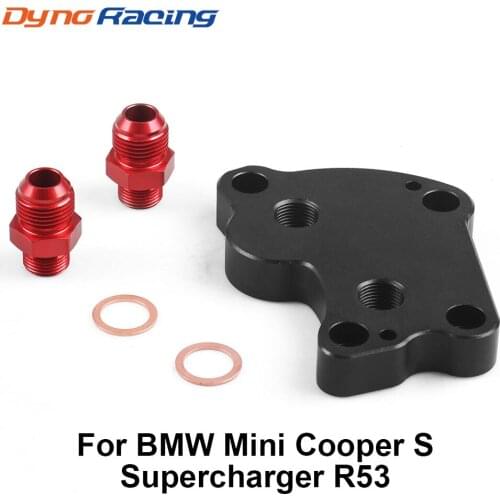 Aluminum Oil Filter Oil Cooler fitting Adapter For BMW Mini Cooper S Supercharger R53 With AN10 Fittings