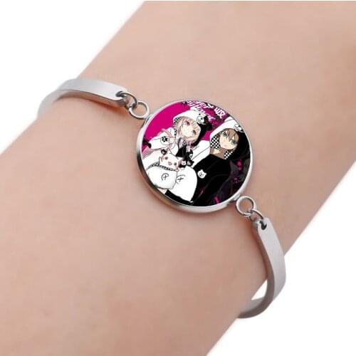 Anime Danganronpa Bracelet Handmade Glass Transparent Dome Charm Bracelets Wrist Strap Prop Bracelets teenager Jewelry Bracelets