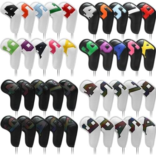 Gradients Number Golf Iron Head Covers Iron Headovers Wedges Covers 4-9 ASPX 10pcs Golf fan supplies