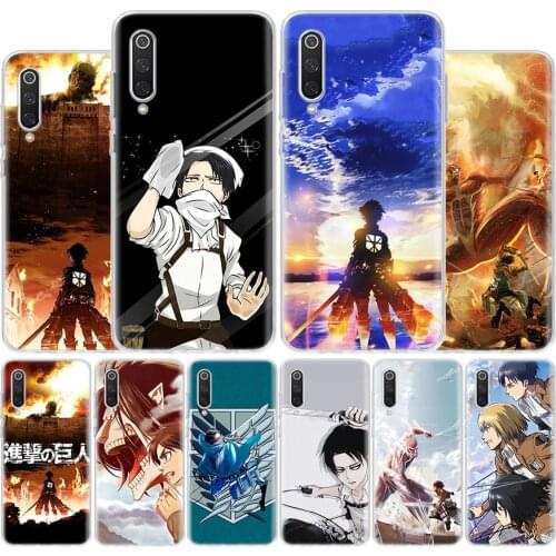 Attack on Titan Anime Cover Phone Case For Xiaomi Note 10 Mi 11 9 8 CC9 5X 6X 9T 10T A3 Poco X3 NFC F1 Pro Lite + Coque A1 A2