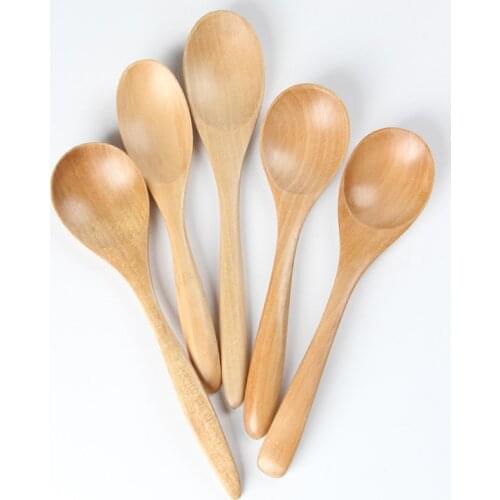 Wooden Spoon,1 Pieces Wood Soup Spoons for Eating Mixing Stirring Cooking, Long Handle Spoon with Japanese Style Kitchen Utensil