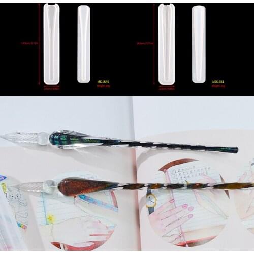DM053 Transparent Crystal Epoxy Dip Pen Molds Silicone Resin Refills For DIY Jewelry Making Handicraft Supplies