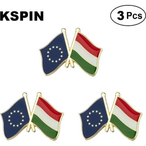 EU & Hungary Frendship Lapel Pin Brooches Pins Flag badge Brooch Badges
