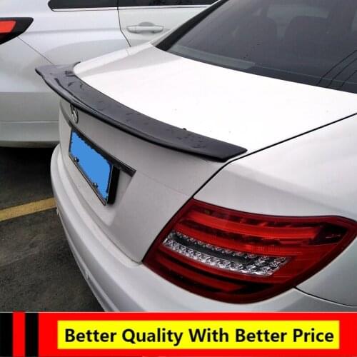 EPFBSQP For Mercedes W204 2008-2013 C-class C180 C200L C63 Spoiler Carbon Fiber PSM STYLE Car Rear Trunk Wing Spoiler