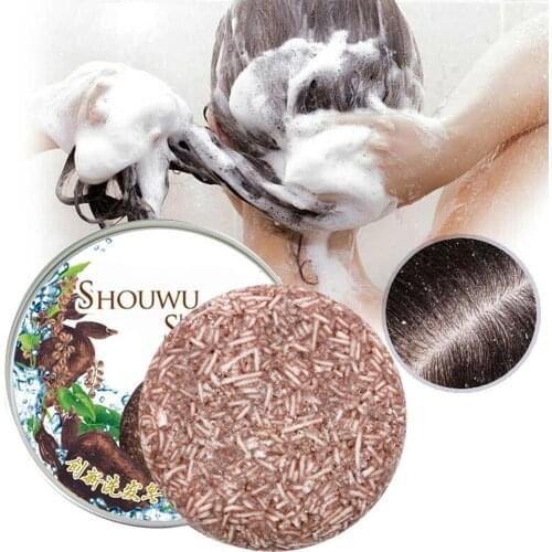 Polygonum Multiflorum Essence Hair Darkening Shampoo Soap Mild Cleansing Bar Hair Reverse Q3Z5 Natural Hair Fo Gray Hair Sh H7O9