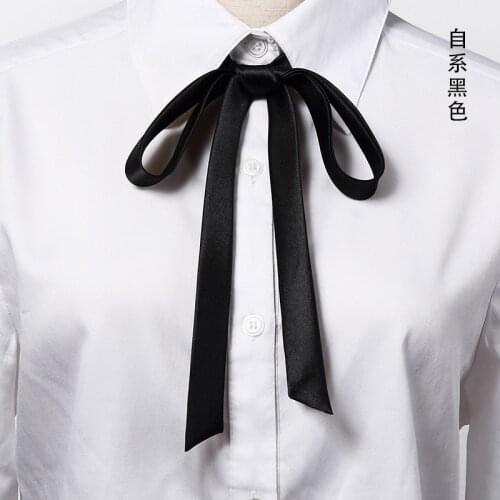 Korean Small Tie Bowtie College Style School Uniform Shirt Accessories Mens Womens Long Section Streamers Collars Flowers