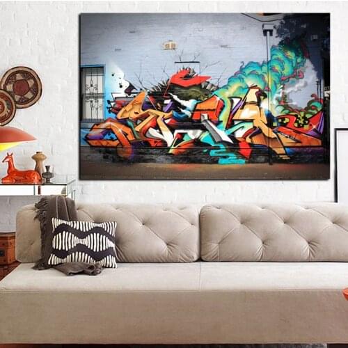 HD Print Street Art Volcanic Explosion Graffiti Abstract Pop Art Painting on Canvas Poster Cuadros Wall Picture For Living Room