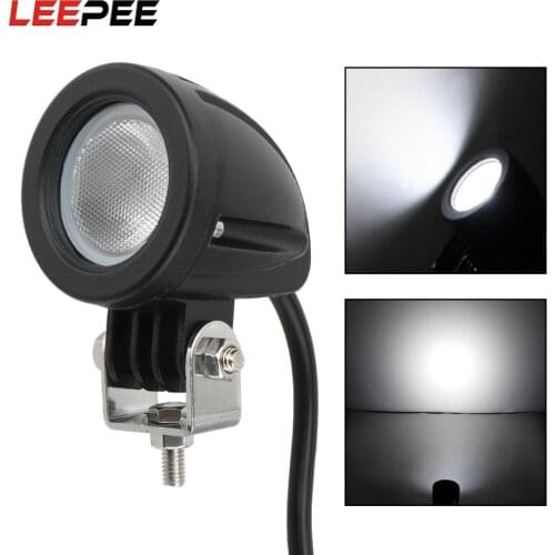 LEEPEE Motorcycle Headlight LED Work Light 10W 2 Inch 1 Piece LED Motorcycle Spotlight Flood Light