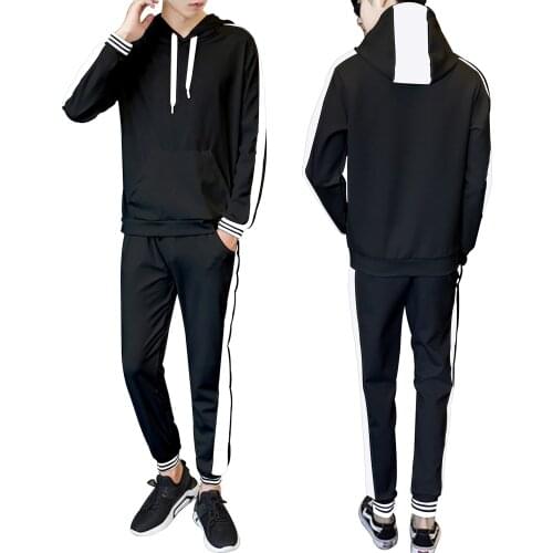 Patchwork Mens Tracksuit Sportswear Autumn Mens Hoodie Set Spring Fashion Letter Printed Sweatsuit Male Trainingspak Mannen