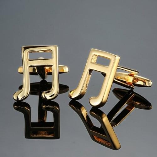 DY The new high quality gold music symbols Cufflinks fashion Mens French shirt Cufflinks free shipping