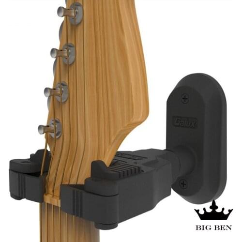 Wall fixed hang folk guitar electric guitar hanger, bass classical guitar Ukulele fixed holder stand automatic lock unlock hook