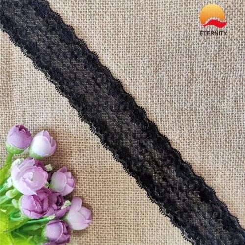 S1031*4 White underwear nylon spandex elastic lace small edging decoration clothes narrow edge Elastic Black