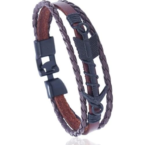 2019 New Arrow Leather Bracelet Women Men Leather Bracelets Punk Rope Chain Unique Bangles For Male Women Jewelry Multiple Style