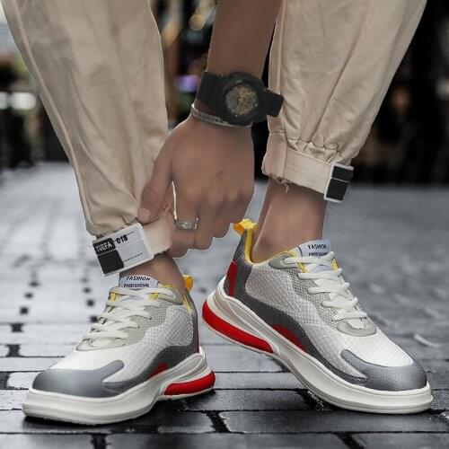 New Autumn Mens Casual Shoes Popular Sneakers Lace-up Walking Shoes Breathable Comfortable Running Shoes Mens Fashion Sneakers