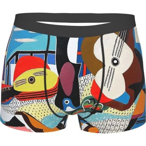 Pablo Picasso Spanish Painter Mandolin And Guitar 1924 Artwork Underpants Breathbale Panties Male Underwear Print