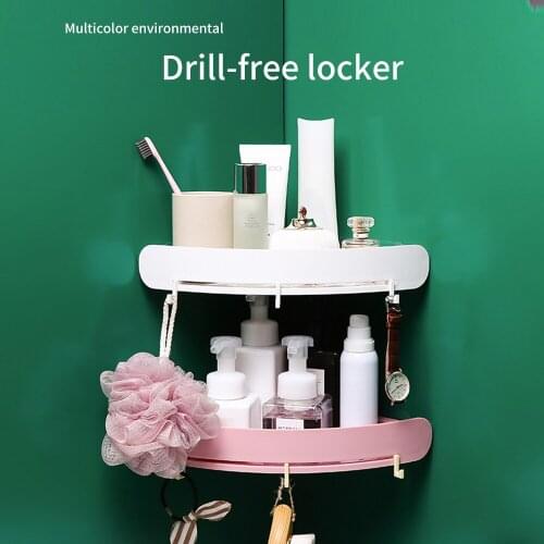 Bathroom Shelf Organizer Plastic Snap Up Corner Shelf Caddy Bathroom Corner Shelf Shower Storage Wall Holder Shampoo Holder