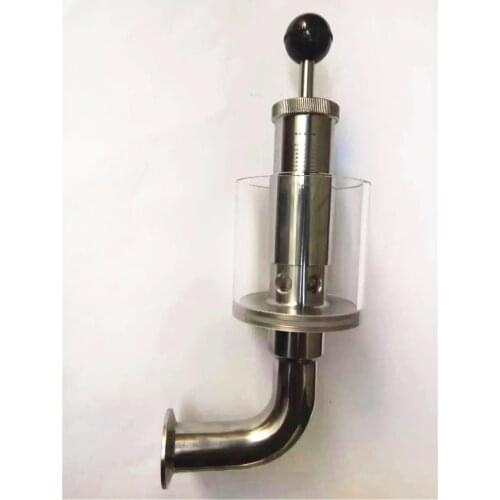1.5" Tri Clamp 0.2-2.2 Bar Adjustable Pressure Relief Safety Valve Sanitary SUS 304 Stainless Steel Vacuum Homebrew Beer