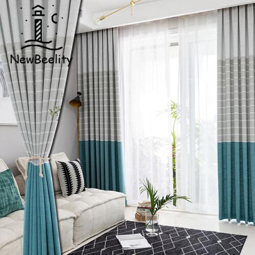 Modern Minimalist High Blackout Curtain Luxury Cotton and Linen Curtains for Living Room Bedroom