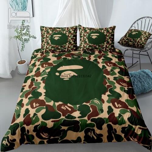 Modern Camouflage Pattern Bedding Set 3D Printed Household Items Cartoon Teen Bedroom Decoration Down Bed Cover Pillowcase