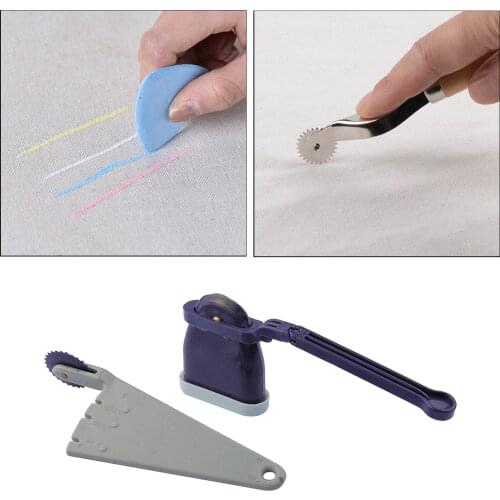 Serrate Edge Pattern Tracer Parallel Tracing Wheel Quailting Fabric Sewing Tools for Leather Paper Cloth