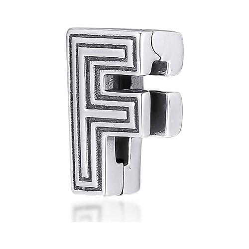 Letter F Clip Charms 925 Sterling Silver Stopper Beads for Jewelry Making Fits Original Reflexions Bracelet kralen