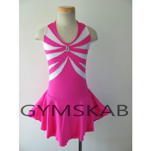 2018 New Style Figure Skating Dress Womens Girls Customized Ice Skating Dress Sleeveless Gymnastics Costume 5527