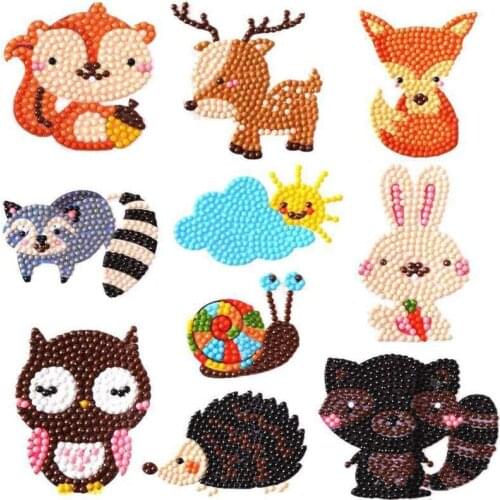 2020 Educational Kids Children Funny Puzzle Diamond Sticker Painting Kits Parents and Kids Easy Family Teaching DIY Toy Game