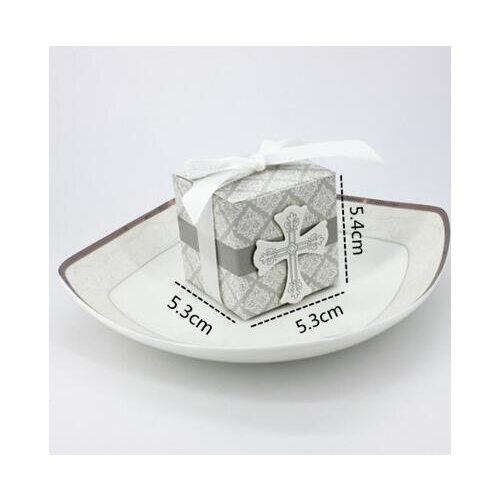 50pcs Cross Candy Boxes Angel Gift Box For Baby Shower Baptism Birthday Wedding First Communion Christening Easter Decoration