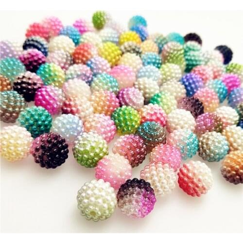 50PCS/lot 10-14MM High Quality ABS Loose Beads Mix Color Jewelry DIY Accessories