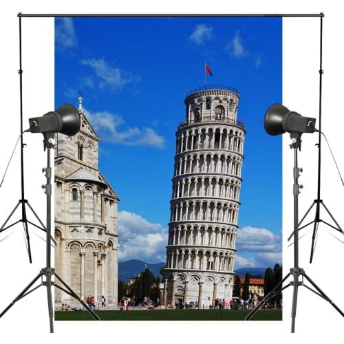 5x7ft European Building Photography Background Italy Pisa Leaning Tower Backdrop European theme Photo Studio Background