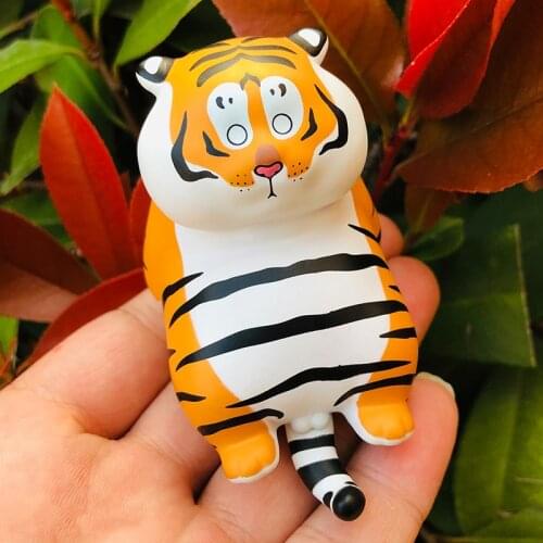 8 Set/lot Original Kawaii Fat Tiger Series Blind Box Toys Doll Guess Bag Caja Ciega Blind Bag Cute Anime Figure for Kids Gift