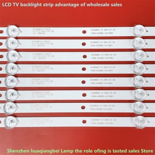 8Pieces/lot FOR K430WDC1 A1 4708-K43WDC-A1113N11 43BDL4012 LED BAR 3LED 39CM 6V 100%NEW 4 orders