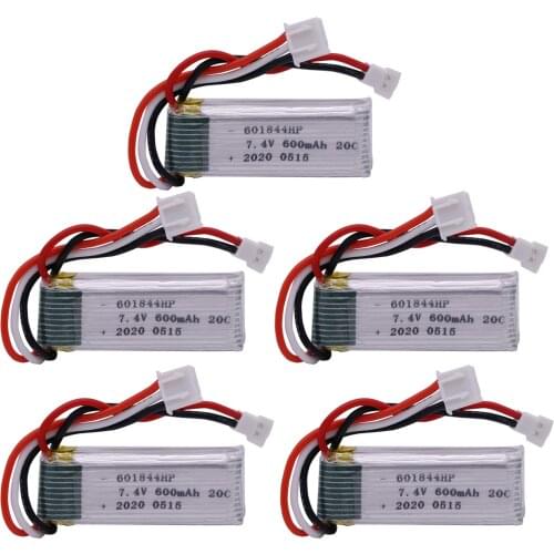 Battery for WLtoys F959 XK DHC-2 A600 A700 A800 A430 2.22Wh RC Drone Parts 7.4V 600mah 2S lipo Battery for WLtoys F959 toy parts