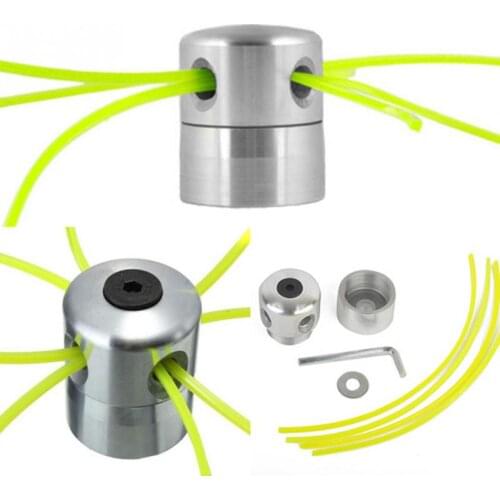 Aluminum Grass Trimmer Head With 4 Lines Brush Cutter Head Lawn Mower Accessories Cutting Line Head for Strimmer Replacement
