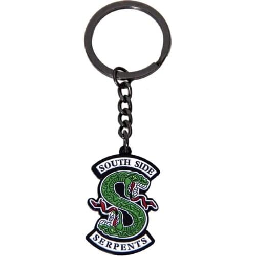 Riverdale Green snake Keychains Men and women fashion jewelry gifts anime movie novel key ring