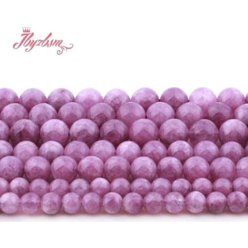 6,8,10,12mm Amethyst Jades Bead Smooth Round Stone Beads For Necklace Bracelet DIY Woman Jewelry Making Strand 15" Free Shipping