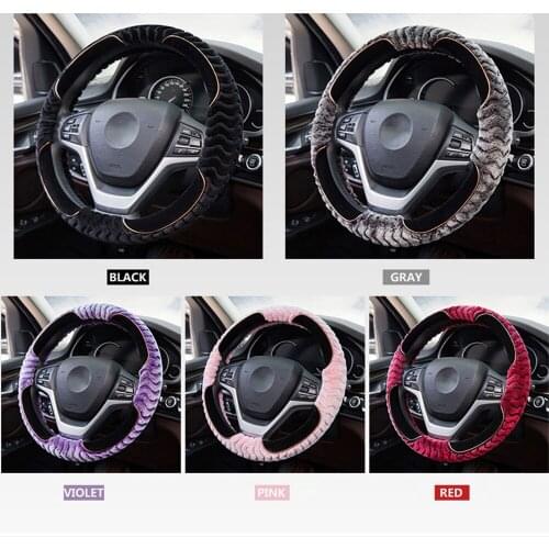 37-38cmCar Steering Wheel Covers Winter Warm Soft Short Plush Styling Universal Interior Accessories Car-styling car accessories
