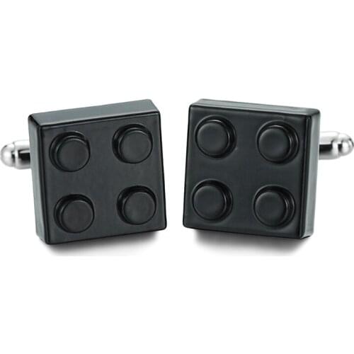 DY new high quality fashion men French shirt Cufflinks The high-end brand mens business shirt black square blocks Cufflinks