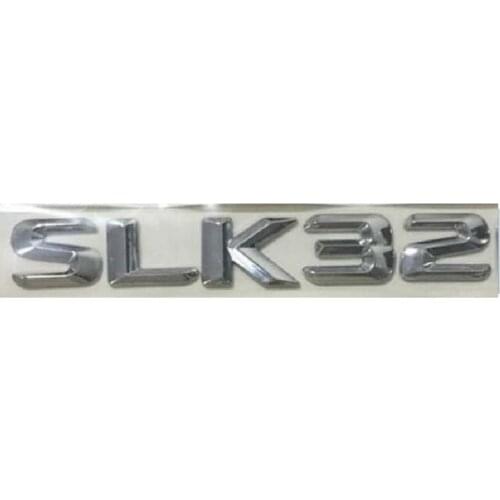 Chrome Shiny Silver ABS Car Trunk Rear Number Letters Words Badge Emblem Decal Sticker for Mercedes Benz SLK32 AMG