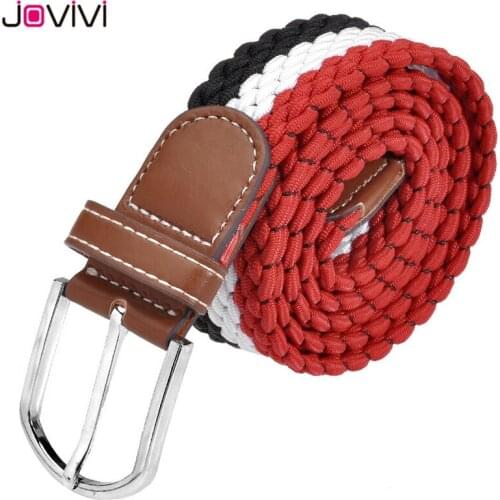 Jovivi 1pc Mens 105cm Belts Pin Buckle Sports Webbing Canvas Stretch Golf Belt Waistband Casual Belt Birthday Gift