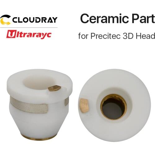 Ultrarayc 3D Laser Head Ceramic Part Nozzle Holder M6 Thread 17mm Diameter 14.4mm Height for Precitec LightCutter 3D Laser Head